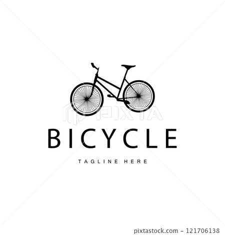 simple silhouette design logo vehicle bicycle transportation sport bike illustration templet symbol 121706138
