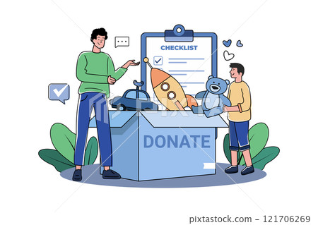 Children Donate Toys To Charity Children Donate Toys To Charity 121706269