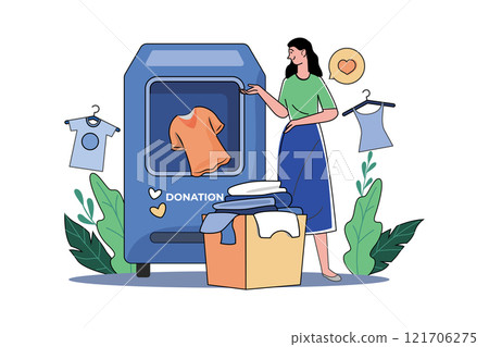 Woman Donates Clothes To Charity 121706275