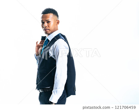 Portrait of a foreign man in a suit 121706459