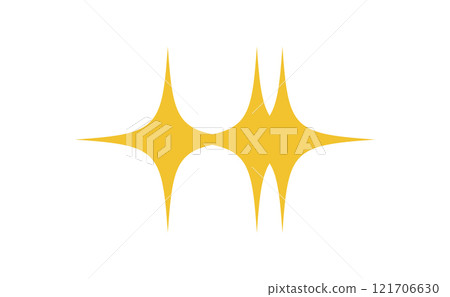 Bold abstract star icon. A minimal shape and symbol representing a star element. Contemporary design, flat graphic style, suitable for modern branding or retro aesthetic projects. Bold abstract star icon. A minimal shape and symbol representing a star element. Contemporary design, flat graphic style, suitable for modern branding or retro aesthetic projects. 121706630
