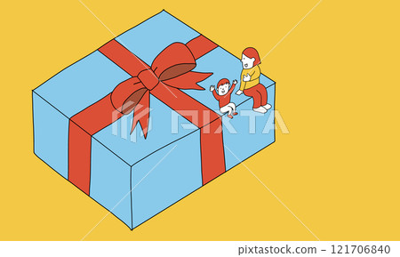 Gift advice: Children are happy to receive a big reward 121706840