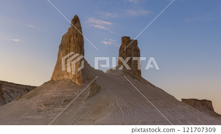 Sunset at Bozjyra, Mangystau, Ustyurt Plateau, Kazakhstan Sunset at Bozjyra, Mangystau, Ustyurt Plateau, Kazakhstan 121707309