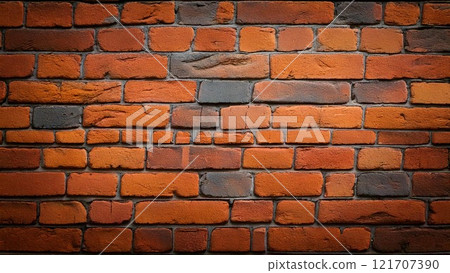 16:9 size old brick background material colorful AI generated material 121707390
