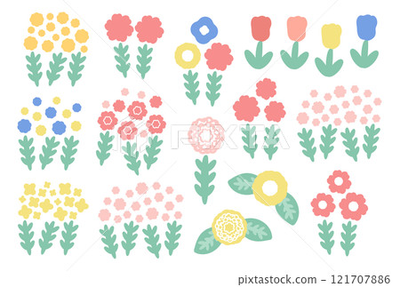春天的花朵插圖集 春天的花朵插圖集 121707886