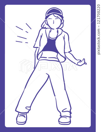跳嘻哈舞的人。向量插圖材料。 跳嘻哈舞的人。向量插圖材料。 121708220