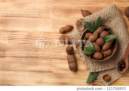 Tamarind, concept of tasty food, fresh tamarind fruit Tamarind, concept of tasty food, fresh tamarind fruit 121708955