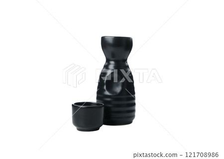 PNG, sake, Japanese alcoholic drink, isolated on white background. 121708986