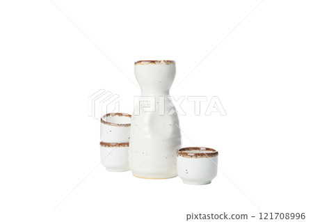 PNG, sake, Japanese alcoholic drink, isolated on white background. PNG, sake, Japanese alcoholic drink, isolated on white background. 121708996