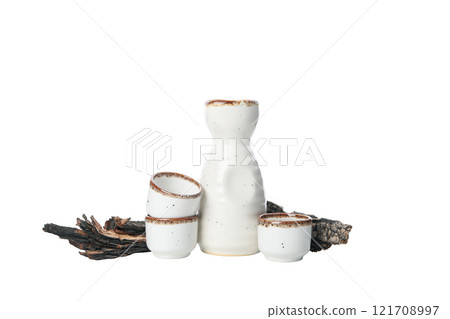 PNG, sake, Japanese alcoholic drink, isolated on white background. PNG, sake, Japanese alcoholic drink, isolated on white background. 121708997