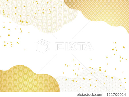 雲海日式日式金及紙背景1 121709024