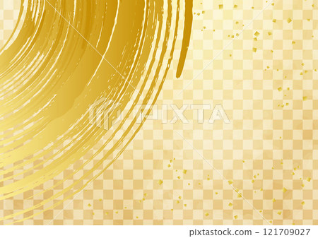 Japanese pattern brush writing Japanese style Japanese paper gold background material 3 Japanese pattern brush writing Japanese style Japanese paper gold background material 3 121709027