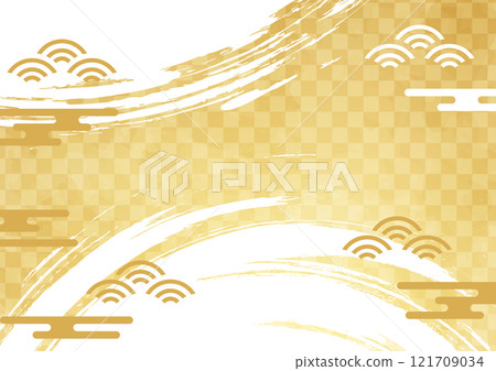Japanese style brush-written Japanese pattern Japanese paper checkered pattern background 1 Japanese style brush-written Japanese pattern Japanese paper checkered pattern background 1 121709034