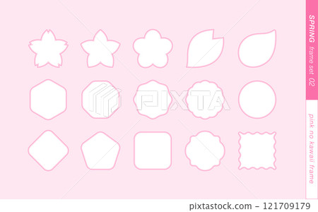 Can be used as a background for titles and banners. A simple and stylish spring frame material set. 121709179