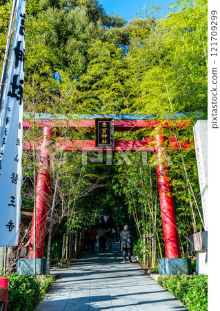 [Shizuoka Prefecture] Torii of Kinomiya Shrine in Atami City 121709299