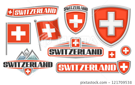 Vector Set for Switzerland Vector Set for Switzerland 121709538