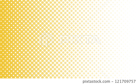 Yellow gradient halftone (dot gradient) background illustration 121709757