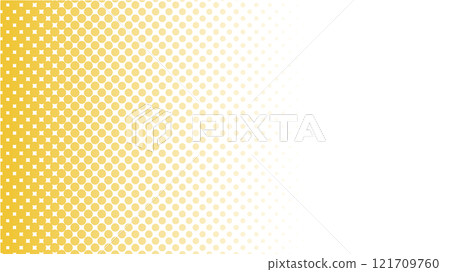 Yellow gradient halftone (dot gradient) background illustration 121709760