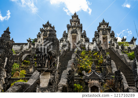 Bali, Indonesia - October 22, 2024: The ancient temple named "Pura Lempuyang Luhur". 121710289