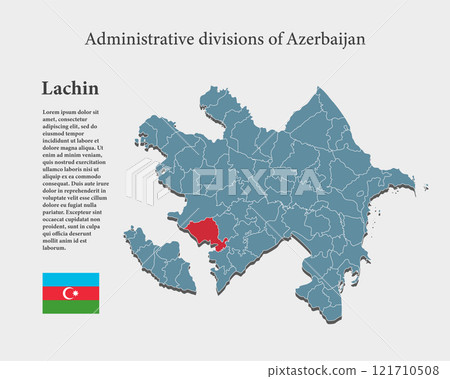 Vector map Azerbaijan, province Lachin 121710508