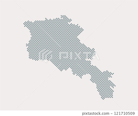 Vector map Armenia of points, dotted template 121710509