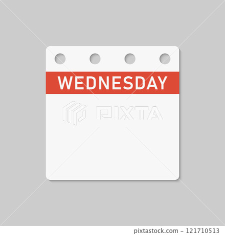 Icon page calendar day week Wednesday, empty space 121710513