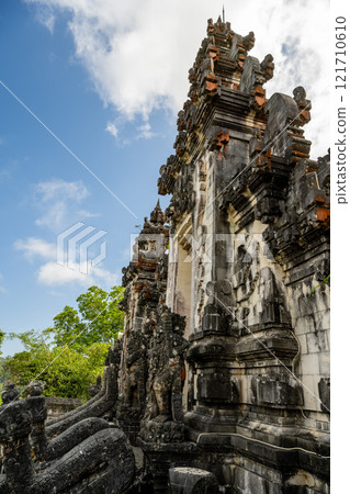 Bali, Indonesia - October 22, 2024: The ancient temple named "Pura Lempuyang Luhur". Bali, Indonesia - October 22, 2024: The ancient temple named "Pura Lempuyang Luhur". 121710610