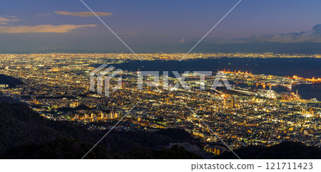 Night view of Kobe and Osaka from Mount Maya's Kikuseidai 121711423