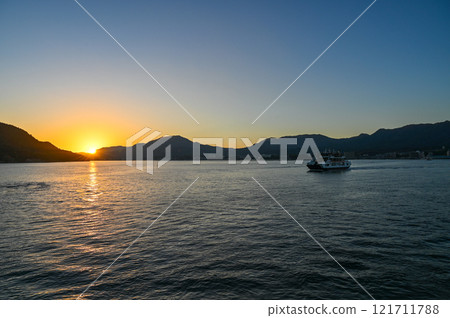 廣島縣嚴島的日落 121711788