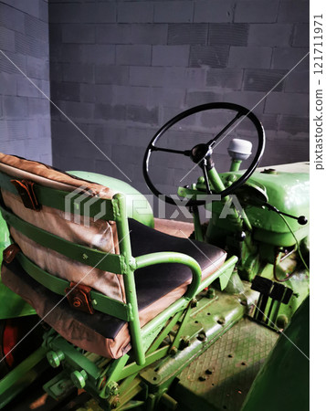 detail of old agriculture tractor 121711971