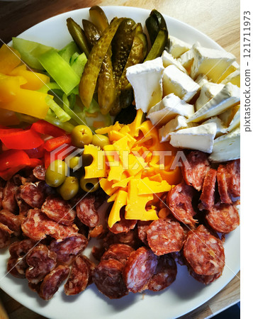 salami and cheese 121711973