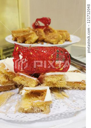 Egypt desserts as nice food background 121712048
