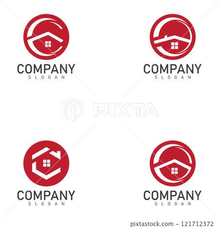 c letter real estate logo design template home vector 121712372