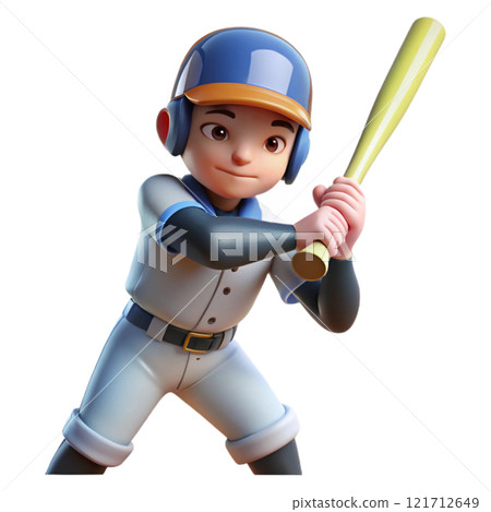 3D cartoon athletes 121712649