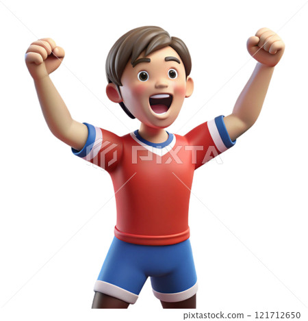 3D cartoon athletes 121712650