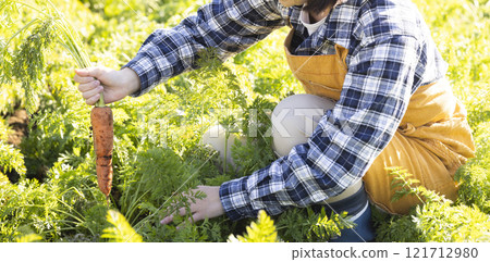 田間勞動的女農圖片 121712980