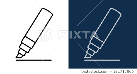 Outline marker icon. Marker writes. Text editing icon. Editable Stroke. Flat style Outline marker icon. Marker writes. Text editing icon. Editable Stroke. Flat style 121713066