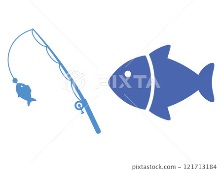 Fishing rod fish icon 121713184