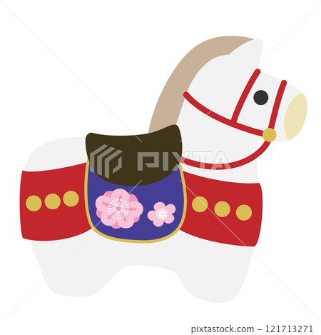 Decorative horse illustration 121713271