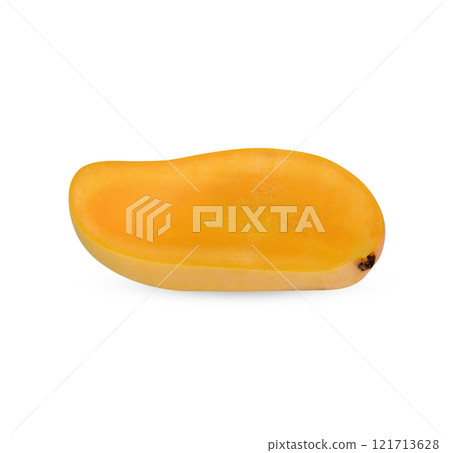 Mango sliced isolated on white background 121713628