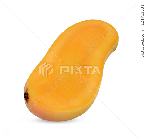 Mango sliced isolated on white background 121713631
