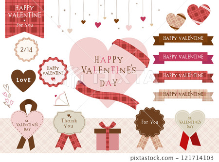 Valentine's Day Frame_Illustration_Design_Checkered Pattern 01 121714103