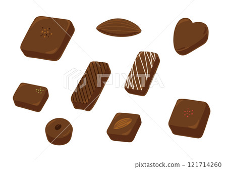 手繪糖果巧克力插圖集 121714260