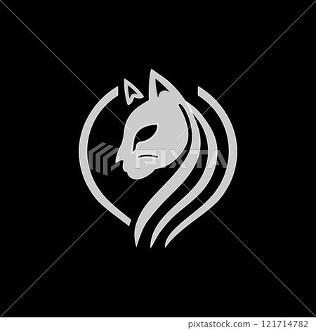 Sleek and Elegant Cat Logo Modern Design 121714782