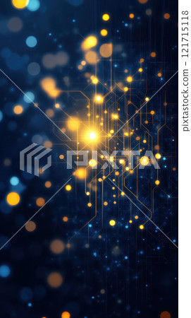Bright abstract digital background with glowing circuits and Bright abstract digital background with glowing circuits and 121715118