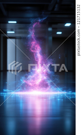 vibrant cosmic swirl of pink and blue light glows vibrant cosmic swirl of pink and blue light glows 121715132