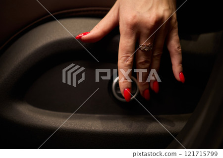 Positioning car seat by hand for optimal comfort and ergonomic support while driving Positioning car seat by hand for optimal comfort and ergonomic support while driving 121715799