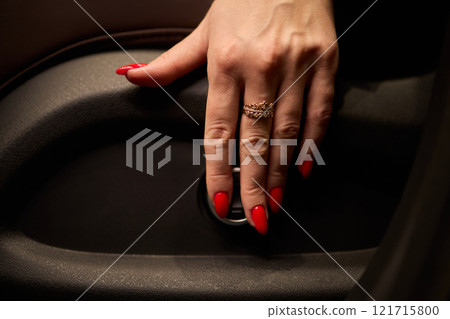 Positioning car seat by hand for optimal comfort and ergonomic support while driving 121715800