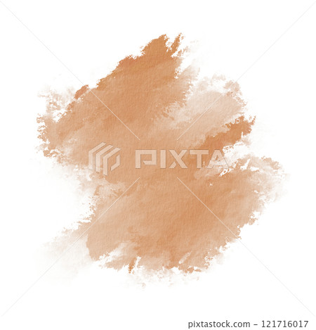 Abstract dynamic watercolor dirty orange color spot on transparent background in watercolor technique for postcards, websites, invitations, flyers, packaging products, patterns, any composition. Abstract dynamic watercolor dirty orange color spot on transparent background in watercolor technique for postcards, websites, invitations, flyers, packaging products, patterns, any composition. 121716017