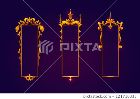 Medieval vertical game frames collection 121716333